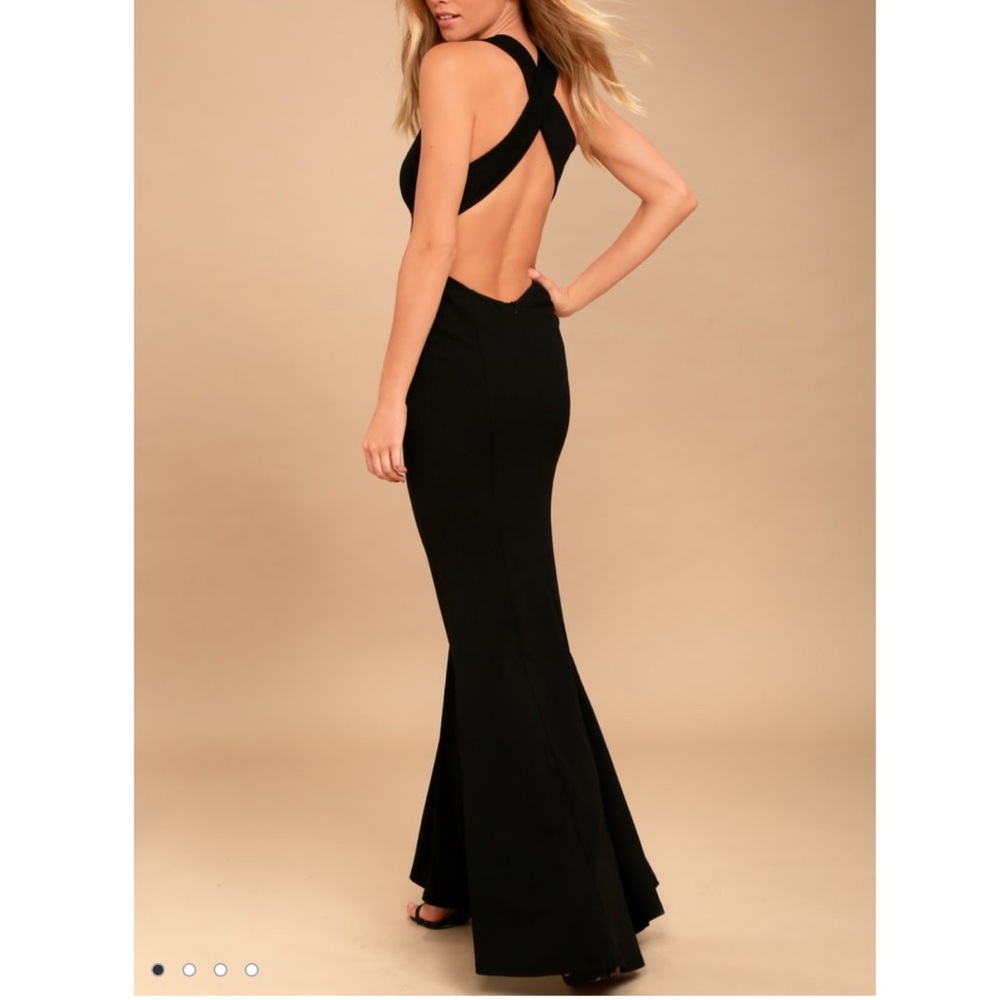 Lulus Heaven and Earth Black Maxi Dress